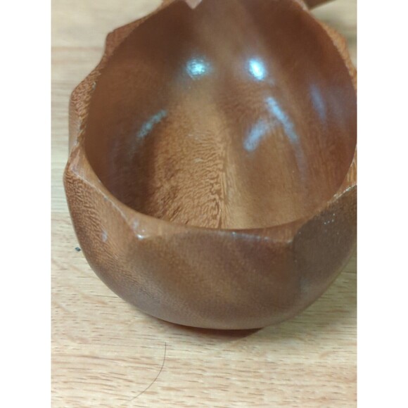 Hand Carved Monkey Pod Wooden Pineapple Bowl Dish Hawaii 9” Vintage - Picture 6 of 7